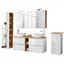 Zestaw mebli do łazienki SET 140 cm CAPRI WHITE Podstawowe