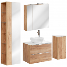 Zestaw mebli do łazienki SET 80 cm CAPRI OAK Podstawowe