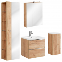 Zestaw mebli do łazienki SET 80 cm CAPRI OAK Podstawowe