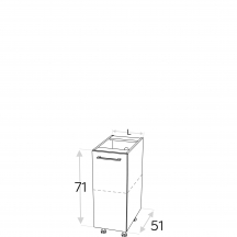 Szafka dolna stojąca 1 drzwi D… .1 KAMMONO F8 Szkic