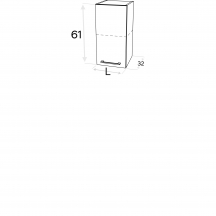 Szafka górna wisząca 1 drzwi W… .1/61 KAMMONO F8 Szkic