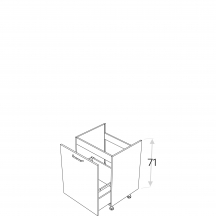 Szafka dolna stojąca zlewowa do sortownika na odpady DZCSS… KAMMONO F8 Szkic