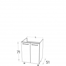 Szafka pod zlewozmywak 2 drzwi DZ… KAMMONO F8 Szkic