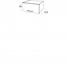 Szafka górna wisząca nadstawka 1 klapa WO.../29N KAMMONO F8 Szkic