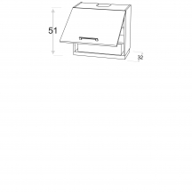 Szafka górna wisząca z okapem 1 klapa WO60/51 KAMMONO F8 Szkic