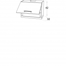 Szafka górna wisząca z okapem 1 klapa WO60/42 KAMMONO F8 Szkic