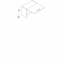 Szafka górna wisząca okapowa 1 klapa WOP60/42 KAMMONO P4 Szkic