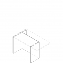 Zabudowa wyspy kuchennej bez blatu ZW8L6P.. KAMMONO Szkic