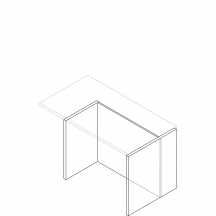 Zabudowa wyspy kuchennej bez blatu ZW6L8P.. KAMMONO Szkic