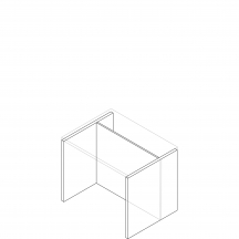 Zabudowa wyspy kuchennej bez blatu ZW8LP.. KAMMONO Szkic