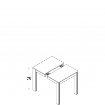 Stół rozkładany 90-135-180x75 KAMMONO Szkic