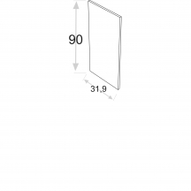 Bok nakładany 31,9 x 90 cm do typu frontu P.. KAMMONO Szkic