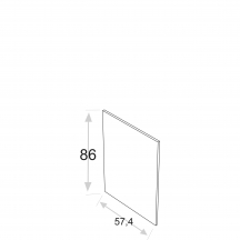 Bok nakładany 57,4 x 86 cm do typu frontu F.. KAMMONO Szkic