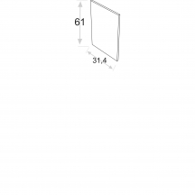 Bok nakładany 31,4 x 61 cm do typu frontu F.. KAMMONO Szkic