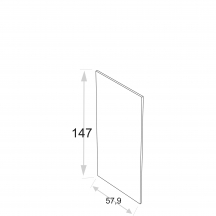 Bok nakładany 57,9 x 147 cm do typu frontu P.. KAMMONO Szkic
