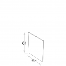 Bok nakładany 57,4 x 81 cm do typu frontu F.. KAMMONO Szkic