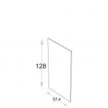 Bok nakładany 57,4 x 128 cm do typu frontu F.. KAMMONO Szkic