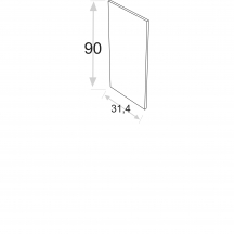 Bok nakładany 31,4 x 90 cm do typu frontu F.. KAMMONO Szkic