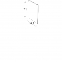Bok nakładany 31,9 x 71 cm do typu frontu P.. KAMMONO Szkic