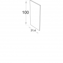 Bok nakładany 31,4 x 100 cm do typu frontu F.. KAMMONO Szkic