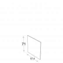Bok nakładany 57,4 x 71 cm do typu frontu F.. KAMMONO Szkic