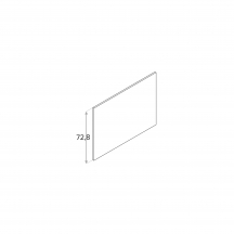 Panel przyścienny h 72,8 cm na metry bieżące KAMMONO Szkic