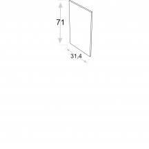 Bok nakładany 31,4 x 71 cm do typu frontu F.. KAMMONO Szkic