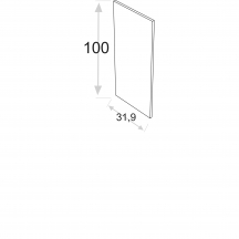 Bok nakładany 31,9 x 100 cm do typu frontu P.. KAMMONO Szkic
