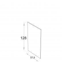 Bok nakładany 57,9 x 128 cm do typu frontu P.. KAMMONO Szkic