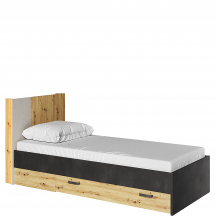 Łóżko 90 x 200 ze stelażem QB-12 QUBIC Podstawowe