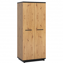 Szafa IN-09 Dąb Artisan / Czarny INES Podstawowe