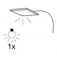 Oświetlenie LED quatro 1 pkt ACS-03 Szkic