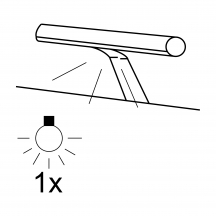 Lampka LED na szafę 1 pkt ACS-04 Szkic