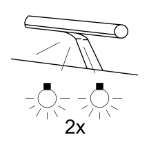 Lampka LED na szafę 2 pkt ACS-05 Szkic