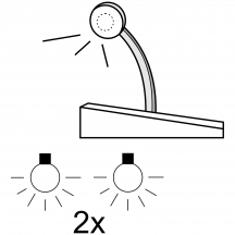 Lampka LED do łóżka 2 pkt ACS-09 Szkic (1)