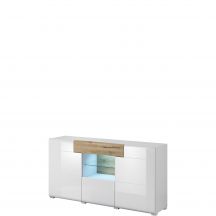 Komoda z wnęką 3-drzwiowa Biały Połysk / San Remo 2494DW26 TYP-26 TOLEDO Podstawowe