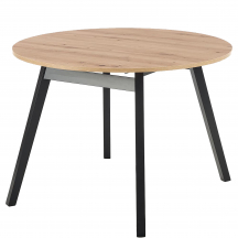 Stół rozkładany 102-142x102x73 RUBEN Dąb Artisan / Czarny Podstawowe