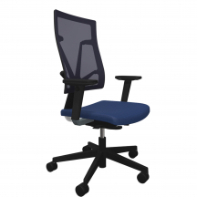 Fotel obrotowy biurowy 4ME-MESH-BL-SOFT-SEAT-SFB1 Podstawowe (1)