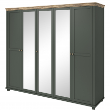 Szafa 5 drzwi z lustrami 246 cm 24ZRJU21 TYP-21 EVORA SYPIALNIA Podstawowe