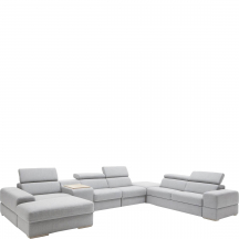 Narożnik z funkcją spania, pojemnikiem, barem, funkcją relaks i regulowanymi zagłówkami 426x292 PLAZA Podstawowe