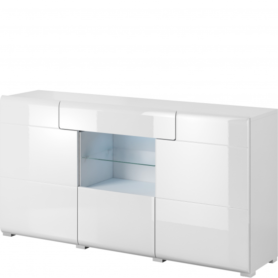 Komoda z wnęką 3-drzwiowa Biały Połysk 2498DW26 TYP-26 TOLEDO Podstawowe