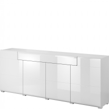 Komoda 4 drzwi 1 szuflada Biały Połysk 2498DW25 TYP-25 TOLEDO Podstawowe