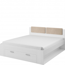 Łóżko 180 x 200 z szufladami zagłowie tapicerowane 24AAEA52 TYP-52 GALAXY Podstawowe