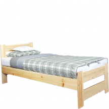 Łóżko drewniane sosnowe HOTELOWE 90 x 200 ze stelażem Podstawowe