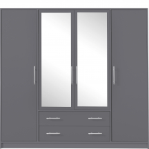 Szafa 4D Antracyt z lustrem SRL1 SMART Podstawowe