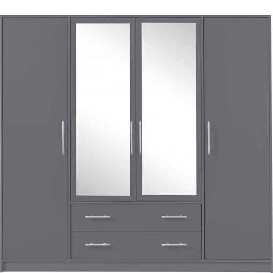Szafa 4D Antracyt z lustrem SRL1 SMART Podstawowe