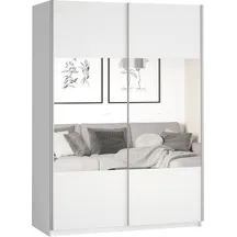 Szafa 2 drzwi przesuwnych z lustrami 150 cm biała 22971655 TYP-55 BETA Podstawowe