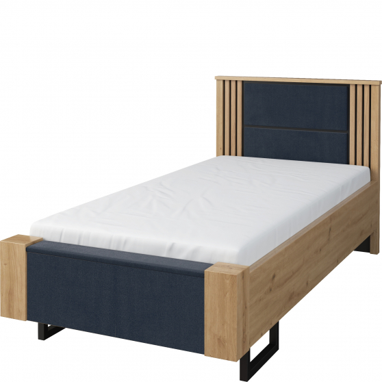 Łóżko I 90 x 200 z oświetleniem zagłówka GINTARO Podstawowe