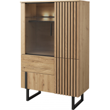 Szafka z barkiem Prawa z oświetleniem GINTARO Podstawowe