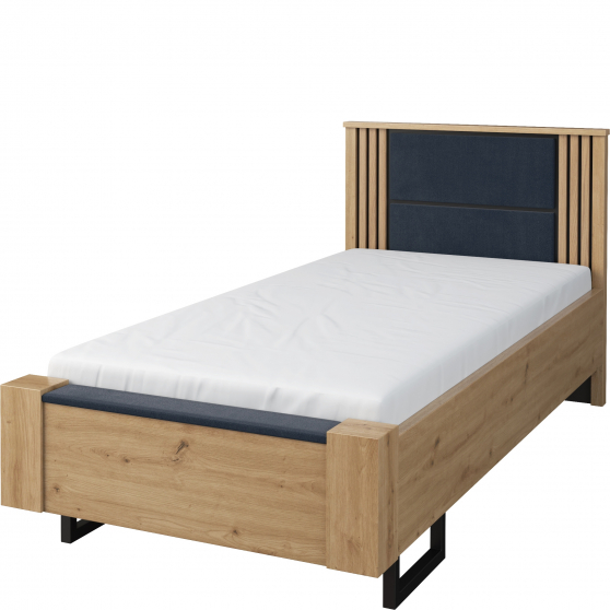 Łóżko II 90 x 200 z oświetleniem zagłówka GINTARO Podstawowe